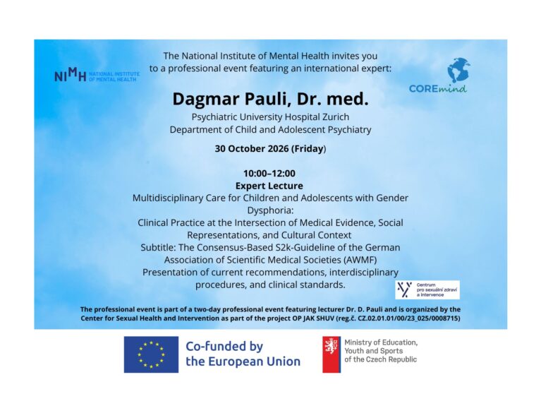 Přednáška: Multidisciplinary Care for Children and Adolescents with Gender Dysphoria