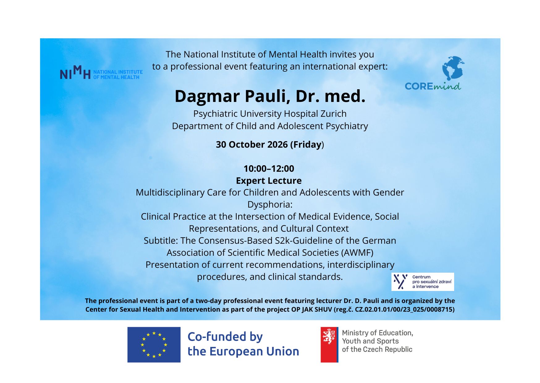 Přednáška: Multidisciplinary Care for Children and Adolescents with Gender Dysphoria
